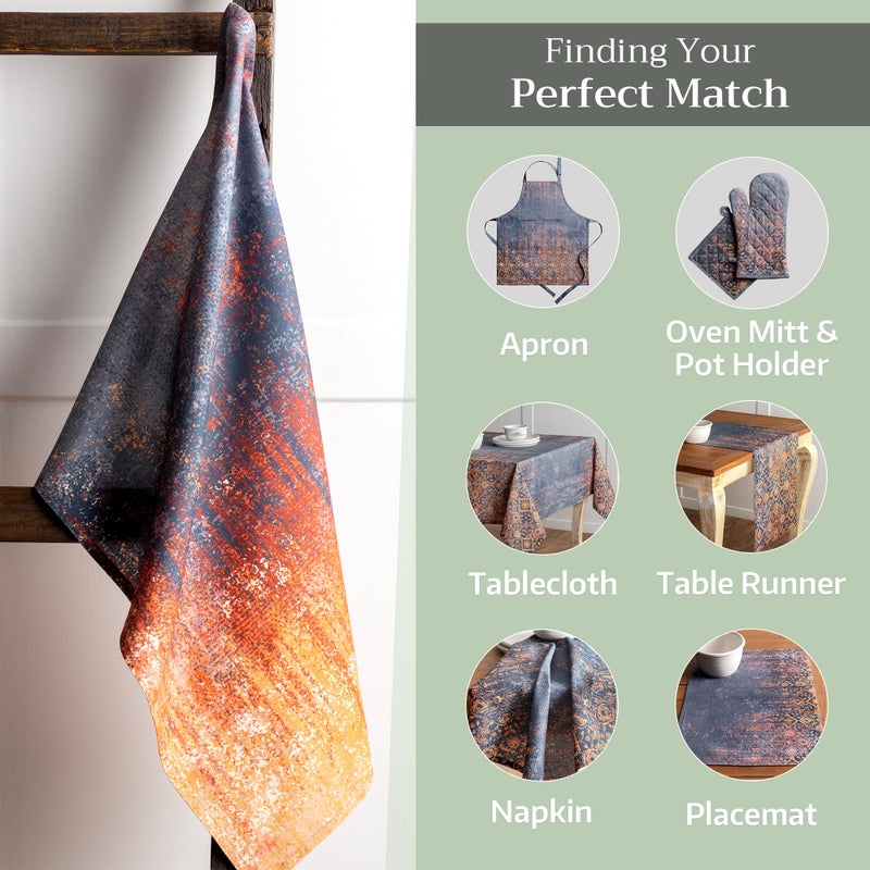 Maison d' Hermine Kitchen Towels Set of 3 100% Cotton 20" x 27.5" Reusable Cloth Tea Dish Towels Absorbent with Hanging Loop for Kitchen Dining Thanksgiving Christmas Decorations (Imperfection) - Image 5